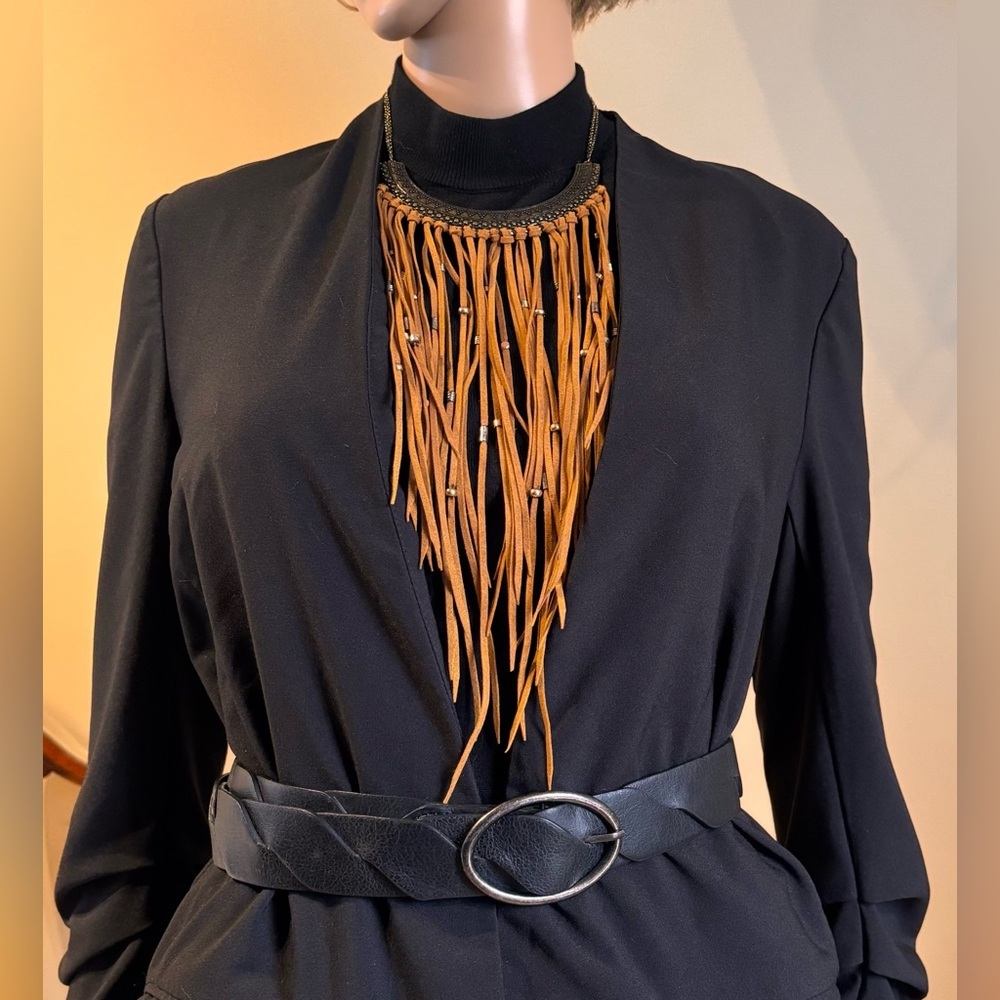 Boho Chic Statement American Eagle Fringe Necklace